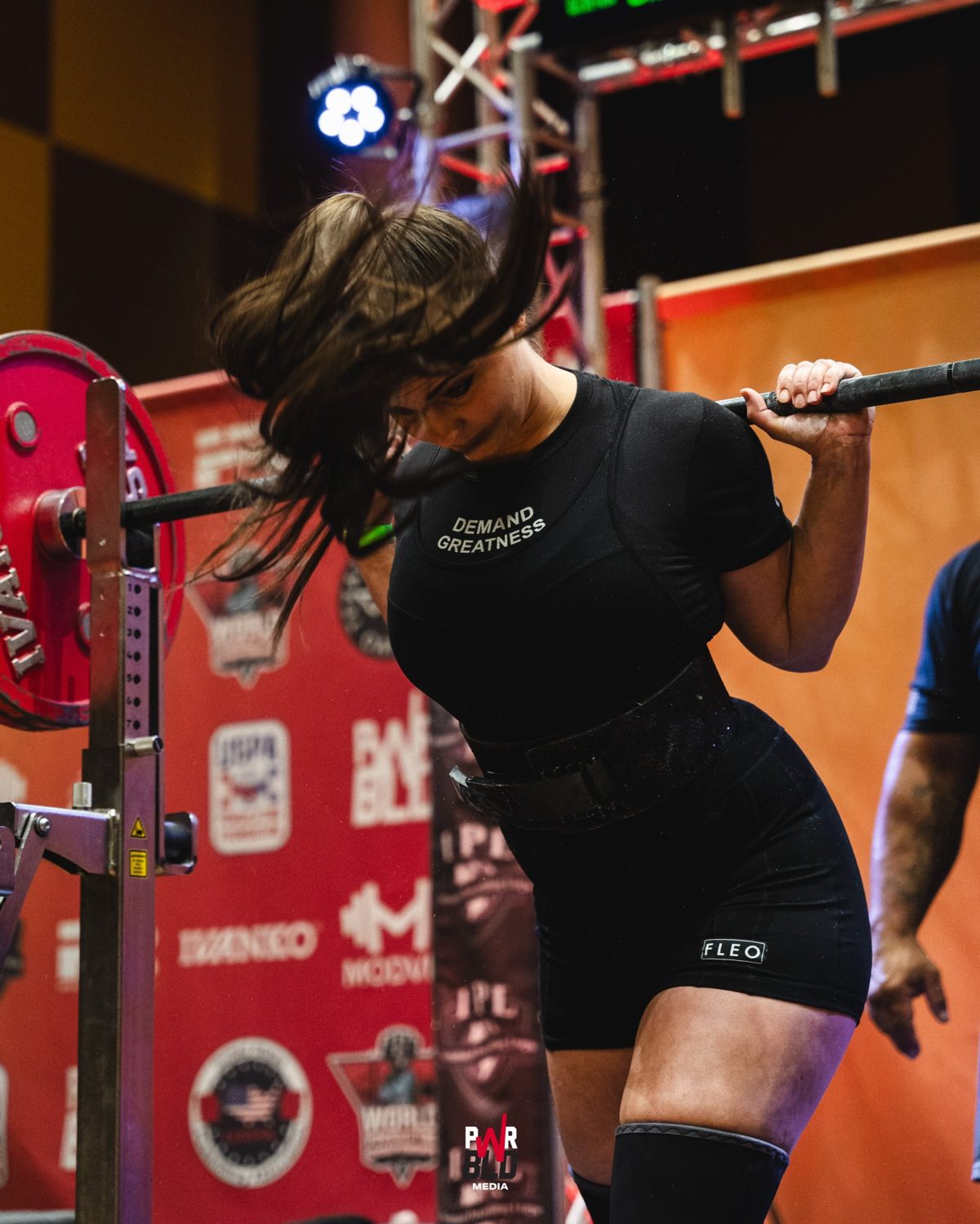 Shayna competing at the Powerlifting World Championships